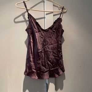Wilfred, mauve ruffle camisol.